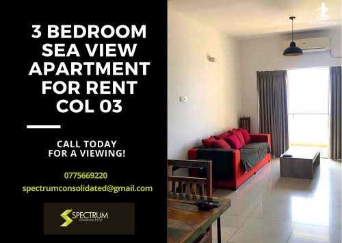 Apartment for Rent in Colombo 3 (Colpety,Kollupitiya) - COL 03 - SEA VIEW- 3BED ROOM APARTMENT FOR RENT