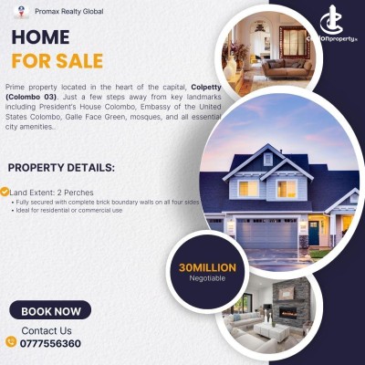 House for Sale in Colombo 3 (Colpety,Kollupitiya) - Ref(P-RAN-793)House for Sale – Colombo 03 LKR 30 Million (Negotiable)