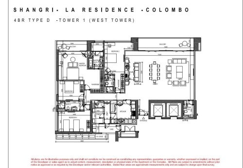 Apartment for Rent in Colombo 1 (Colombo Fort) - Colombo 1 Shangri la Brand New 4 Bedroom Apartment For Rent