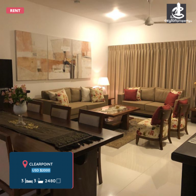 Apartment for Rent in Rajagiriya - 3 Bedroom Apartment For Rent In Clearpoint