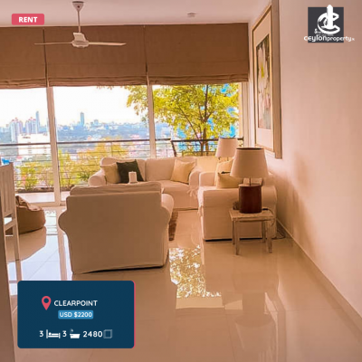 Apartment for Rent in Rajagiriya - 3 Bedroom Apartment For Rent In Clearpoint