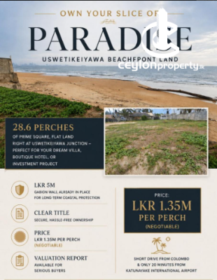 Land for Sale in Uswetakeiyawa - Beachfront Land for Sale – Uswetakeiyawa